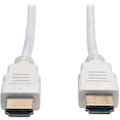 Eaton Tripp Lite Series High-Speed HDMI Cable (M/M) - 4K, Gripping Connectors, White, 3 ft. (0.9 m)