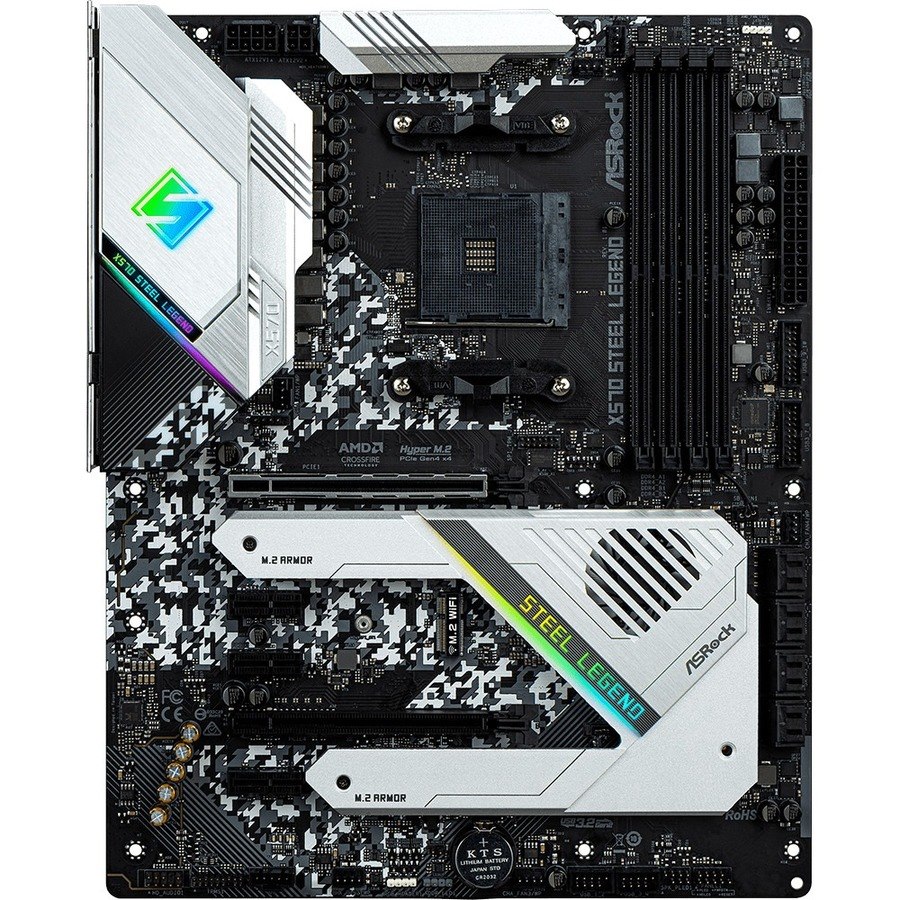 ASRock X570 STEEL LEGEND Desktop Motherboard - AMD X570 Chipset - Socket AM4 - ATX