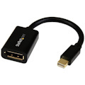 StarTech.com Mini DisplayPort to DisplayPort Adapter, 4K x 2K Video, Ultra HD Mini DP to DP Converter, mDP to DP 1.2 Adapter, Male/Female