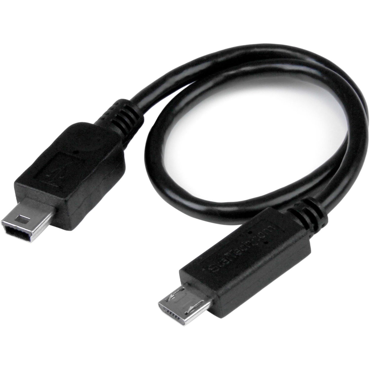 StarTech.com 8in USB OTG Cable - Micro USB to Mini USB - M/M - USB OTG Adapter - 8 inch