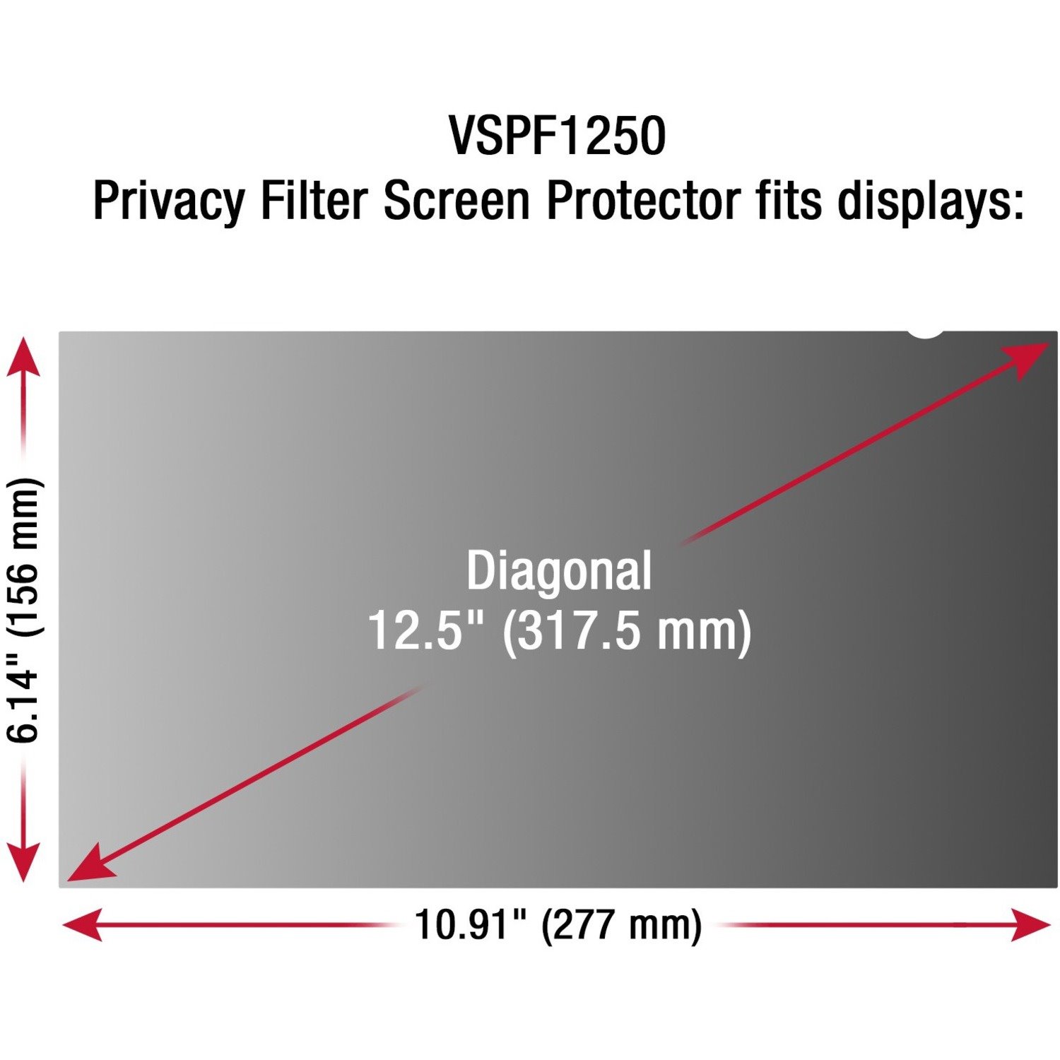 ViewSonic Privacy Screen Filter Black