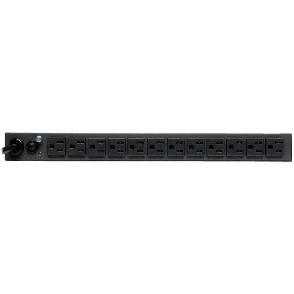 Eaton Tripp Lite Series 1.5kW Single-Phase Local Metered PDU, 100-127V Outlets (13 5-15R), 5-15P Input with 6 ft. (1.83 m) Cord, 1U Rack-Mount