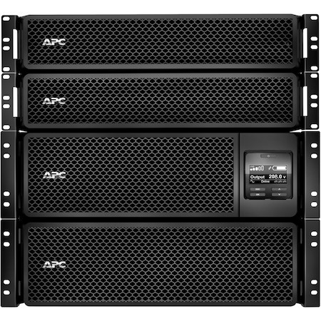 APC Smart-UPS On-Line, 10kVA/10kW, Rackmount 10U, 208V, 24x 5-20R+4x L6-30R NEMA, Network Card+SmartSlot, W/ rail kit, W/ 2 transformer 208V to 120V