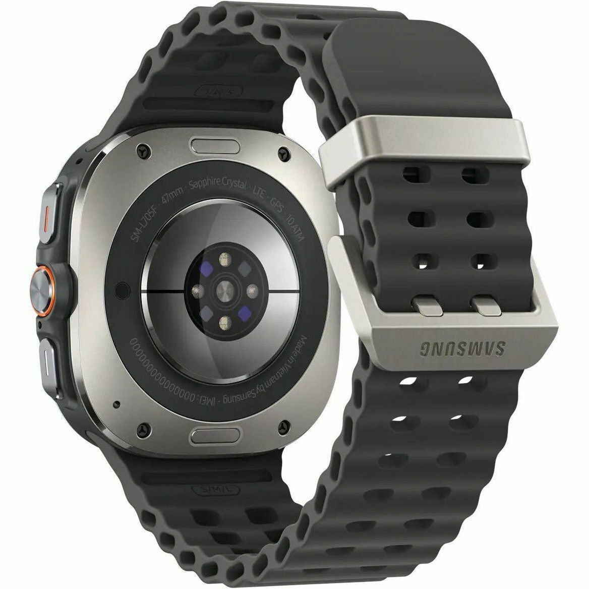 Samsung Galaxy Watch Ultra SM-L705F Smart Watch - 47.40 mm Case Height - 47.10 mm Case Width - Titanium Silver Body Color - Titanium, Silver Band Color - Wireless LAN - 4G - LTE