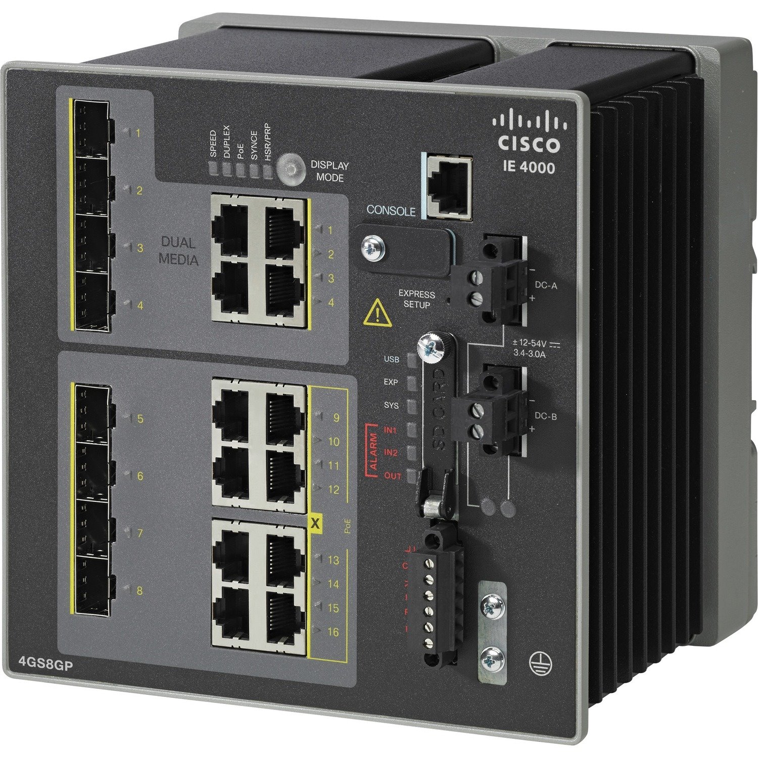 Cisco 4000 IE-4000-4GS8GP4G-E 12 Ports Manageable Layer 3 Switch - Gigabit Ethernet - 1000Base-T, 1000Base-X - Refurbished