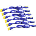 Power Cord Kit (6 ea), Locking, C13 to C14, 1.8M (6ft), North America, Blue