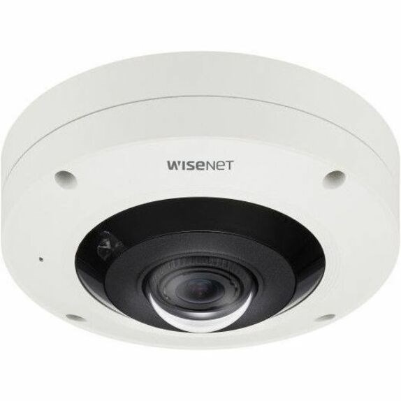 Wisenet XNF-9010RV 12 Megapixel Outdoor Network Camera - Color - Fisheye - White - TAA Compliant