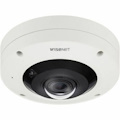 Wisenet XNF-9010RV 12 Megapixel Outdoor Network Camera - Color - Fisheye - White - TAA Compliant