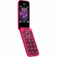 Nokia 2660 Flip 128 MB Feature Phone - 2.8" Flexible Folding Screen TFT LCD QVGA 240 x 320 - Cortex A71 GHz - 48 MB RAM - Series 30+ - 4G - Pop Pink