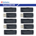 64GB Store 'n' Go® USB Flash Drive - 10pk Business Bulk - Black