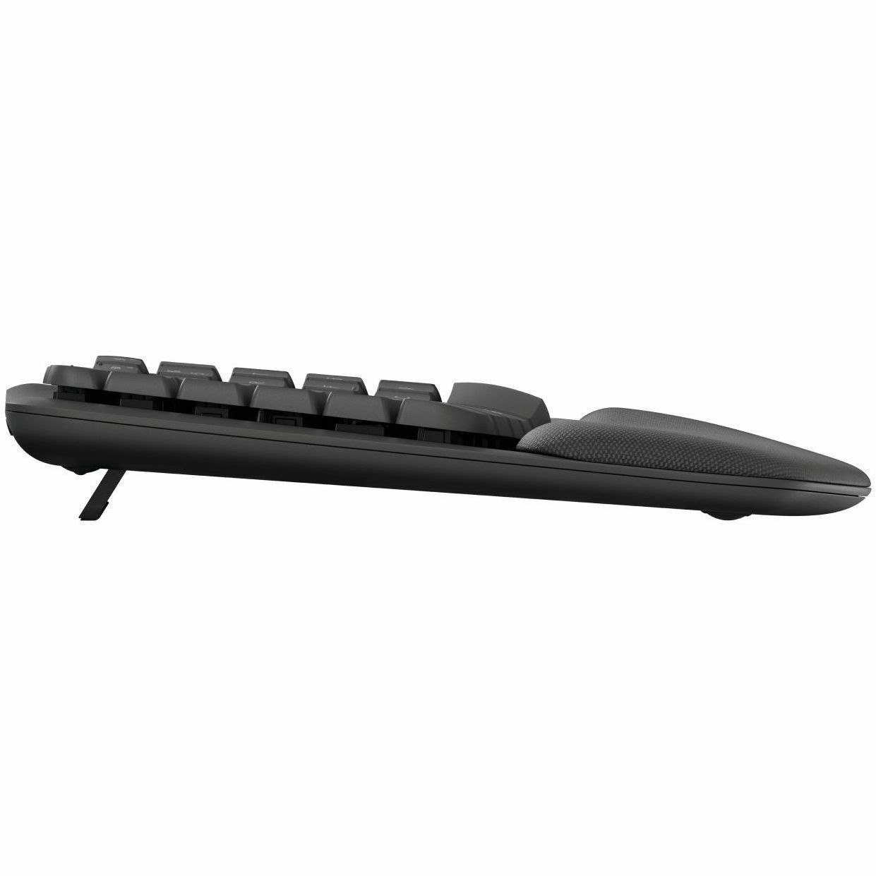 Logitech Wave Keys for Business Keyboard - Wireless Connectivity - USB Type A Interface - Danish, Norwegian, Swedish, Finnish - Graphite