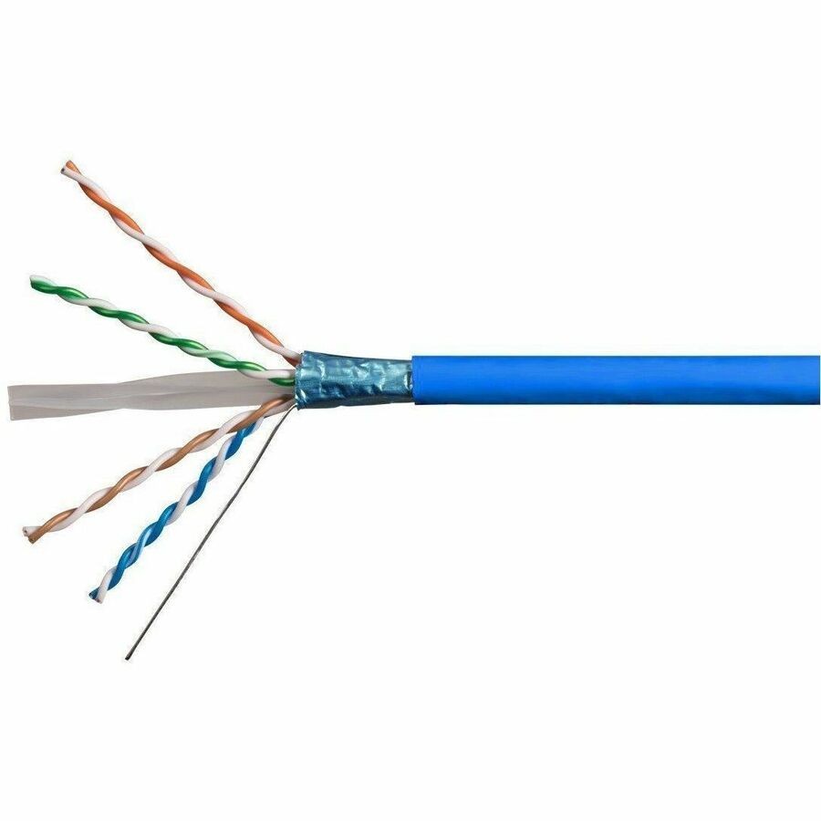 Monoprice Cat6a 1000FT Blue CMR Ul Bulk Cable Shielded (F/Utp) Solid 23Awg 6