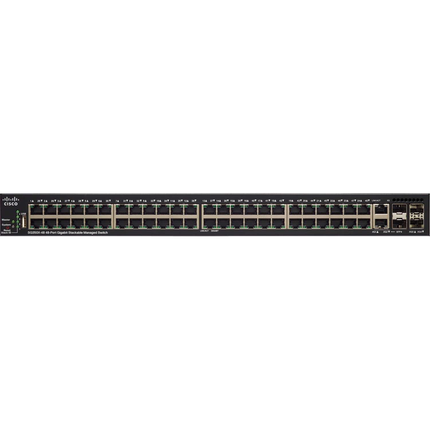 Cisco SG350X-48MP 48-Port Gigabit PoE Stackable Managed Switch