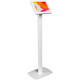 CTA Digital Premium Thin Profile Floor stand with Security Enclosure for 10.2-inch iPad 7th/ 8th/ 9th Gen & More (White)