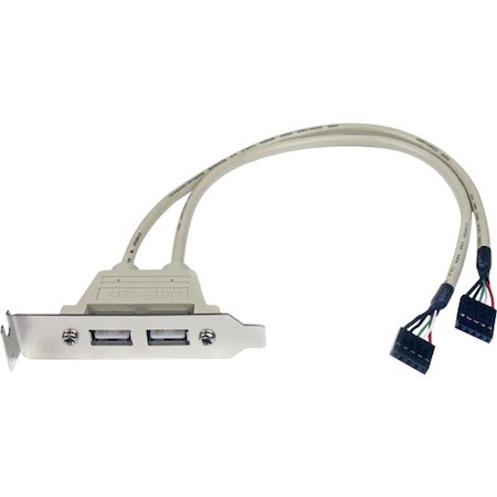 StarTech.com 2 Port USB A Female Low Profile Slot Plate Adapter