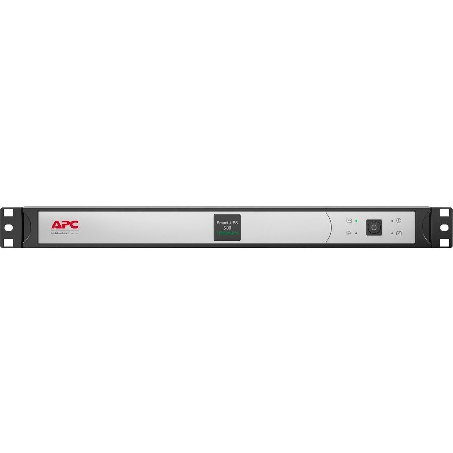 APC Smart-UPS, Line Interactive, 500VA, Lithium-ion, Rackmount 1U, 120V, 4x NEMA 5-15R outlets, Network Card, Short Depth