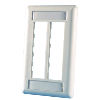Ortronics TracJack 6 Socket 1 Gang Faceplate