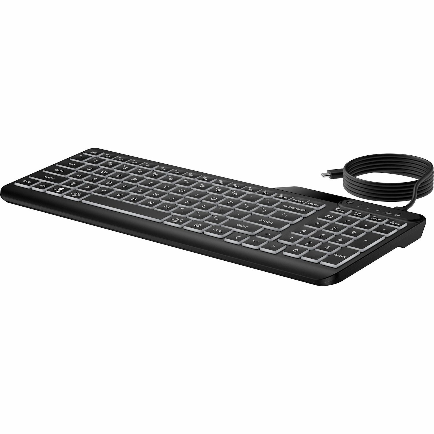 HP 405 Toetsenbord - Full-size - Kabel Verbinding - USB Type C Interface - LED - Belgisch - AZERTY indeling - Zwart