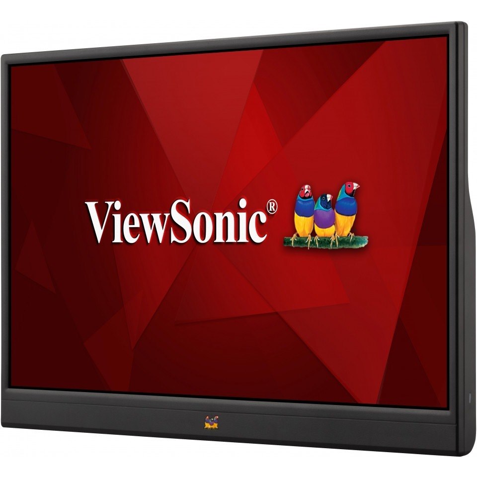 ViewSonic VA1655 15.6 Inch 1080p Portable IPS Monitor with Mobile Ergonomics, USB C, Mini HDMI and a Protective Case for Home and Office