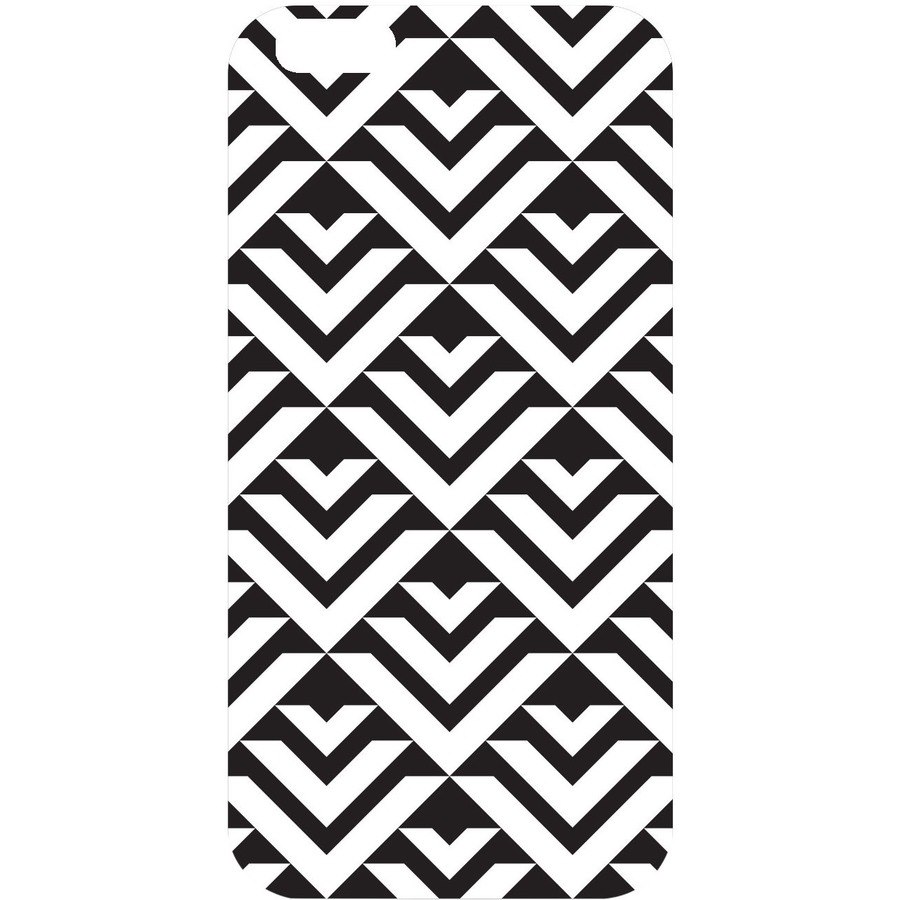 OTM iPhone 6 White Glossy Case Black/White Collection, Arrows