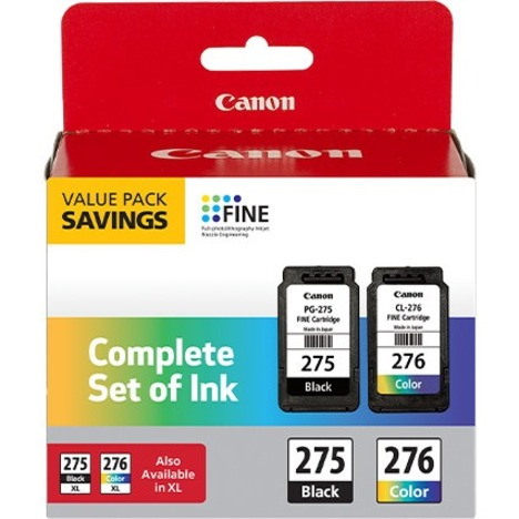 Canon PG-275/CL-276 Original Standard Yield Inkjet Ink Cartridge - Value Pack - Return Program - Black, Tri-color - 2 Each