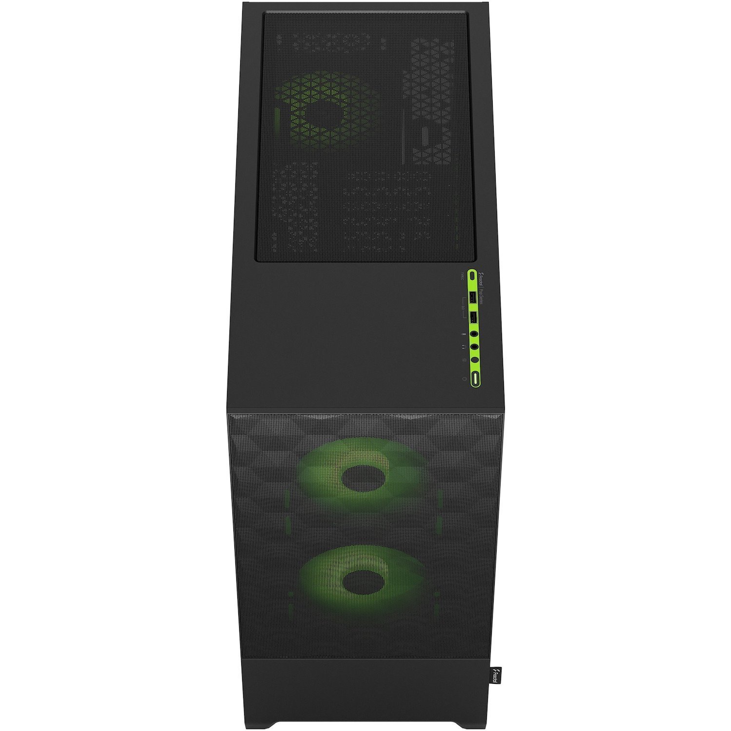 Fractal Design Pop Air RGB Computer Case - Mini ITX, Mini ATX, ATX Motherboard Supported - Tower - Steel, Tempered Glass - Green, Black