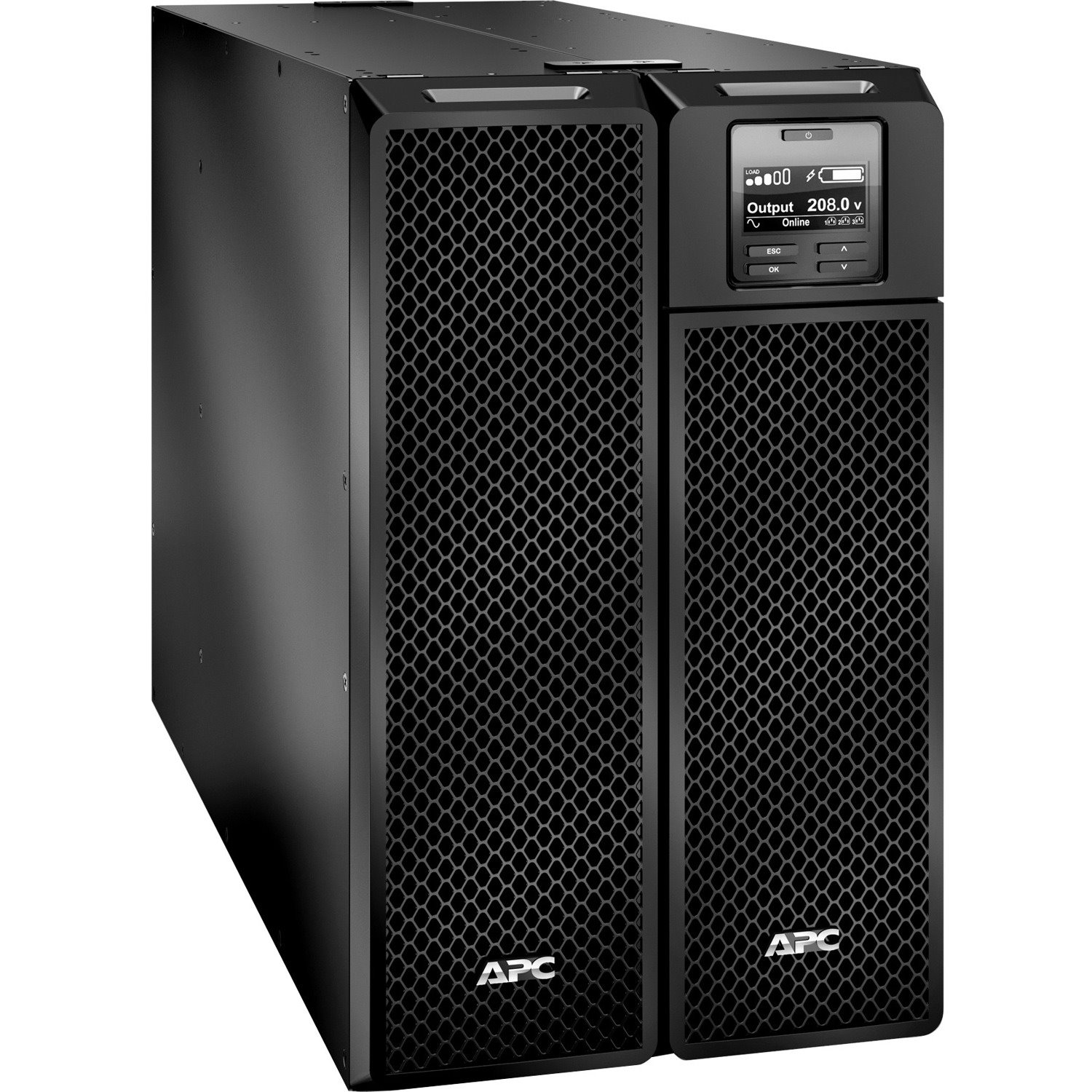 APC Smart-UPS SRT 5kVA, 208V, Tower w/o kit, 8x 5-20R, 4x L6-20R, 2x L6-30R, 1x L14-30R NEMA, w/transfo 208/240V to 120V