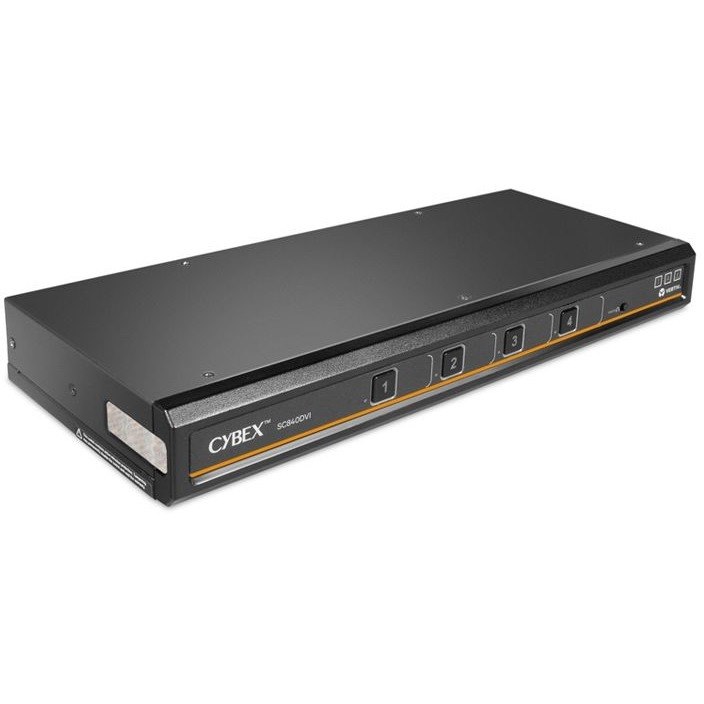 Vertiv Avocent Cybex SC800 Secure Desktop KVM Switch, Single Head Monitor, 4 Port, Touch Screen Support, NIAP V4.0, TAA Compliant (SC840DVI-400)