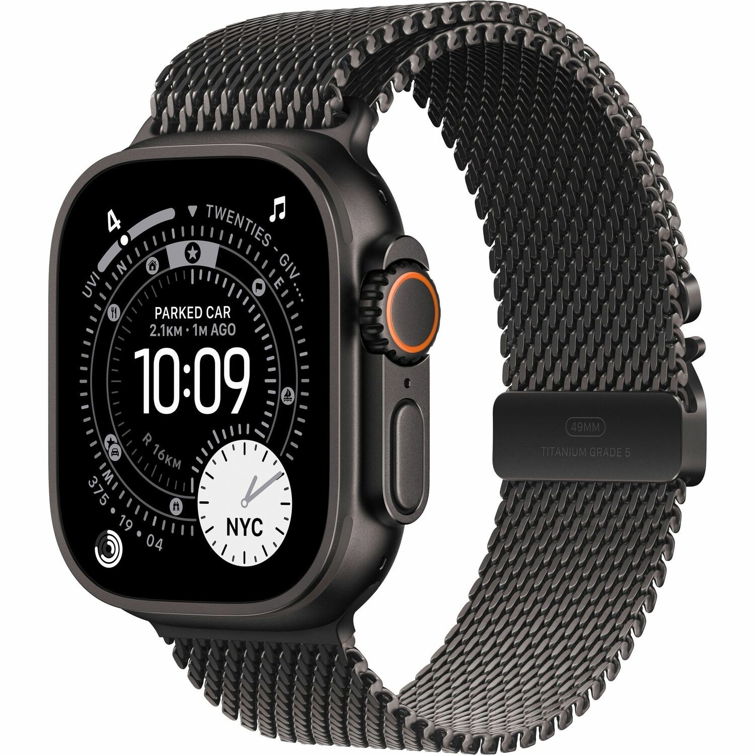 Apple Watch Ultra 3 Smartwatch - 49 mm Case Height - 44 mm Case Width - Schwarz Tasche, Farbe - Schwarz Band Color - Titan Geh�usematerial - Wireless LAN - 4G - LTE