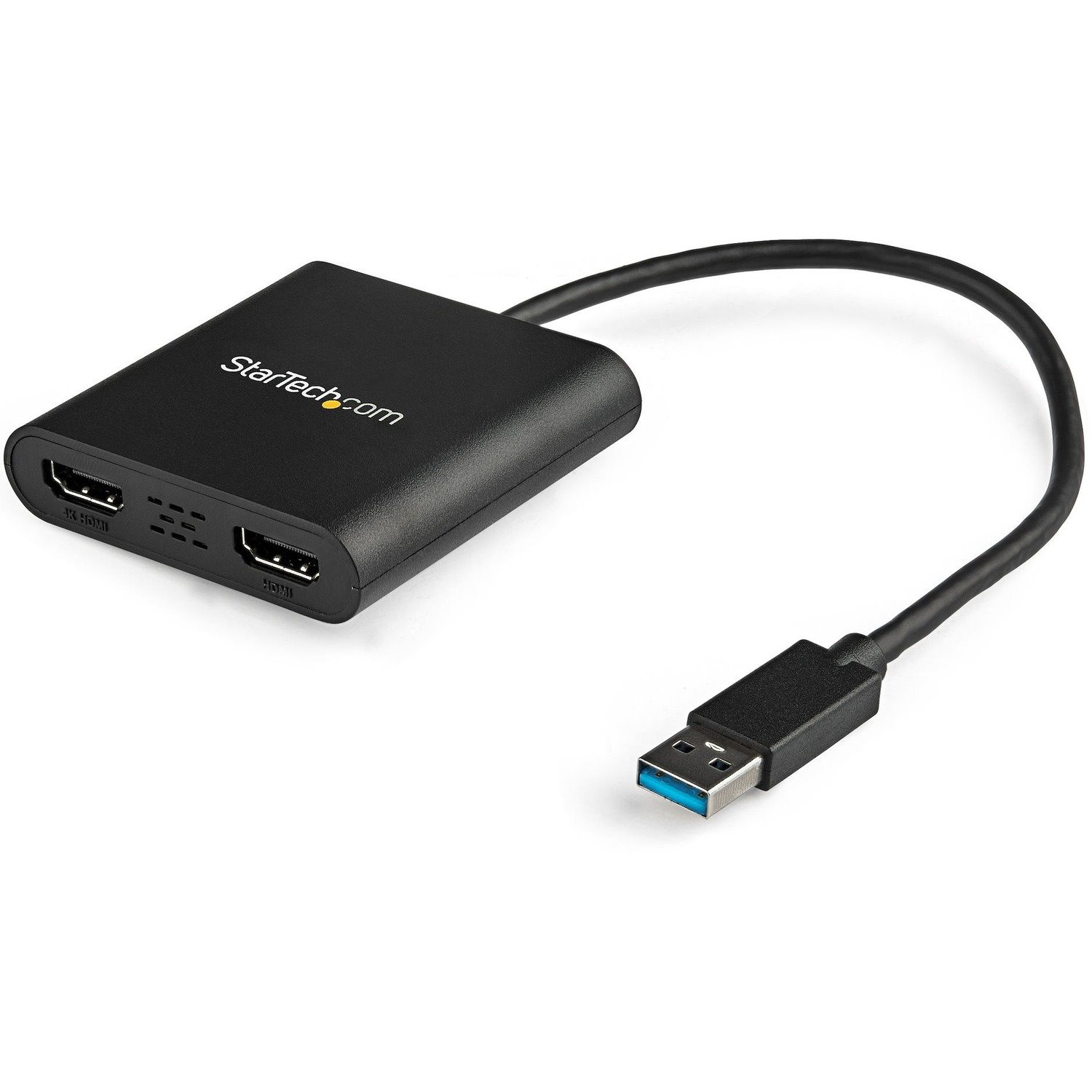 StarTech.com USB 3.0 to Dual HDMI Adapter, 1x 4K & 1x 1080p, External Graphics Card, USB Type-A Dual Monitor Display Adapter, Windows Only