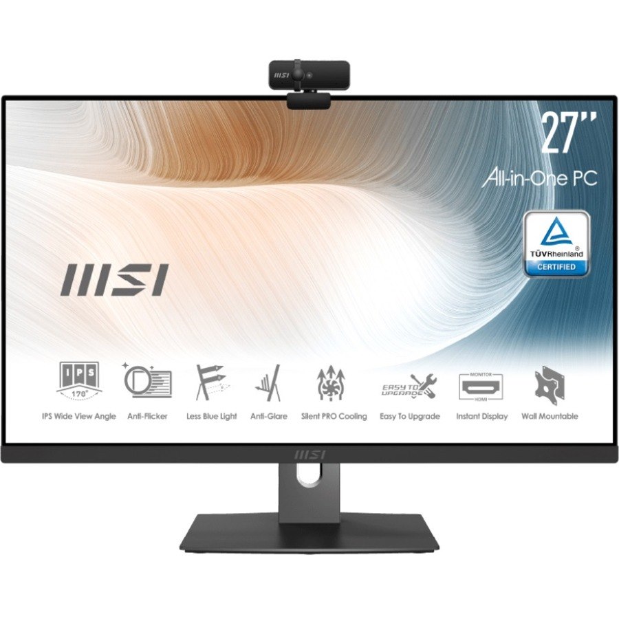 MSI Modern AM271P 11M Modern AM271P 11M-426US All-in-One Computer - Intel Core i7 11th Gen i7-1165G7 - 16 GB - 512 GB SSD - 27" Full HD - Desktop - Black