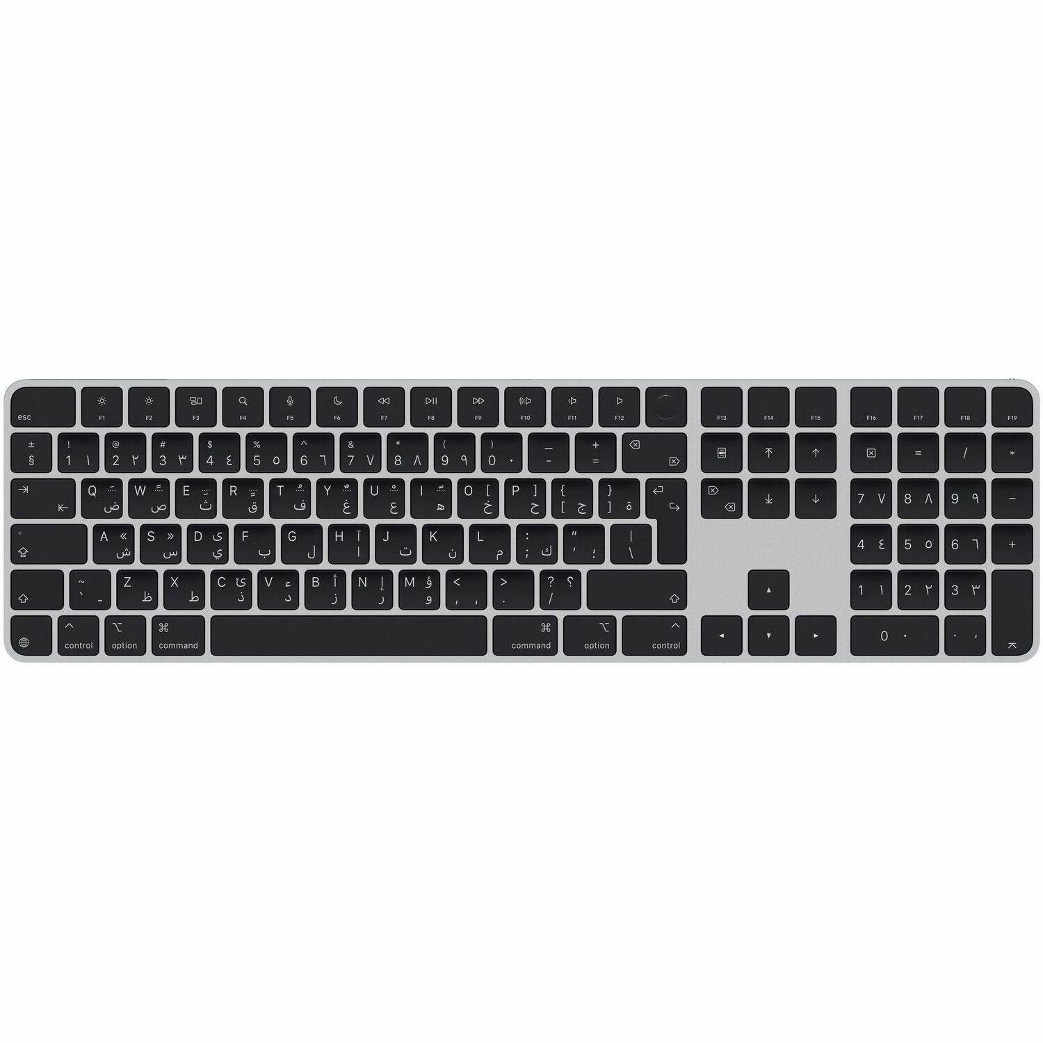 Apple Magic Keyboard - Wired/Wireless Connectivity - USB Type C Interface - Arabic - QWERTY Layout