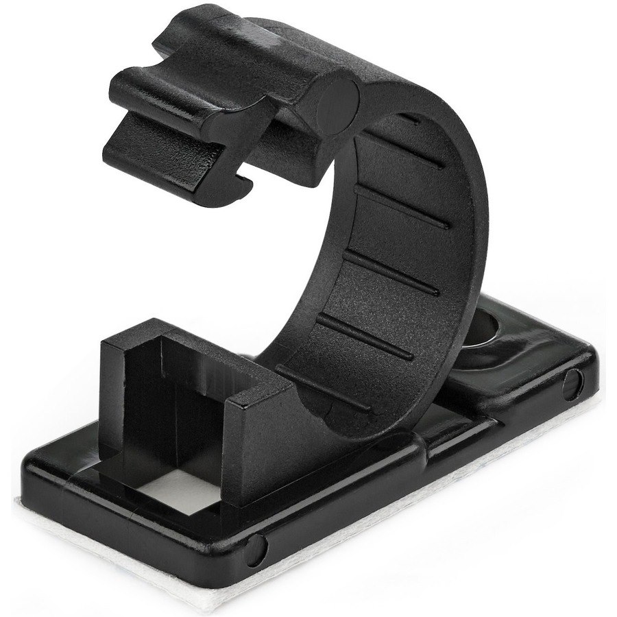 StarTech.com 100 Self Adhesive Cable Management Clips - Ethernet/Network Cable/Office Desk Cord Organizer - Sticky Wire Holder/Clamp Black