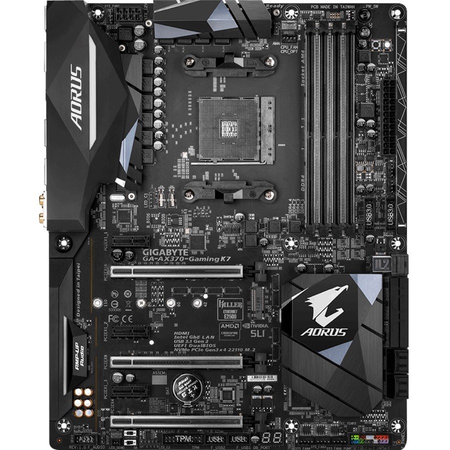 Aorus Ultra Durable GA-AX370-Gaming K7 Desktop Motherboard - AMD X370 Chipset - Socket AM4 - ATX