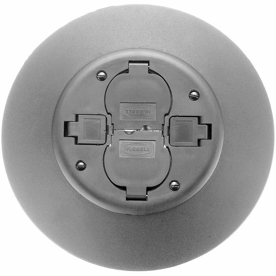 Hubbell Premise Wiring 2x2 Flush Duplex Series, Service Fitting, Gray