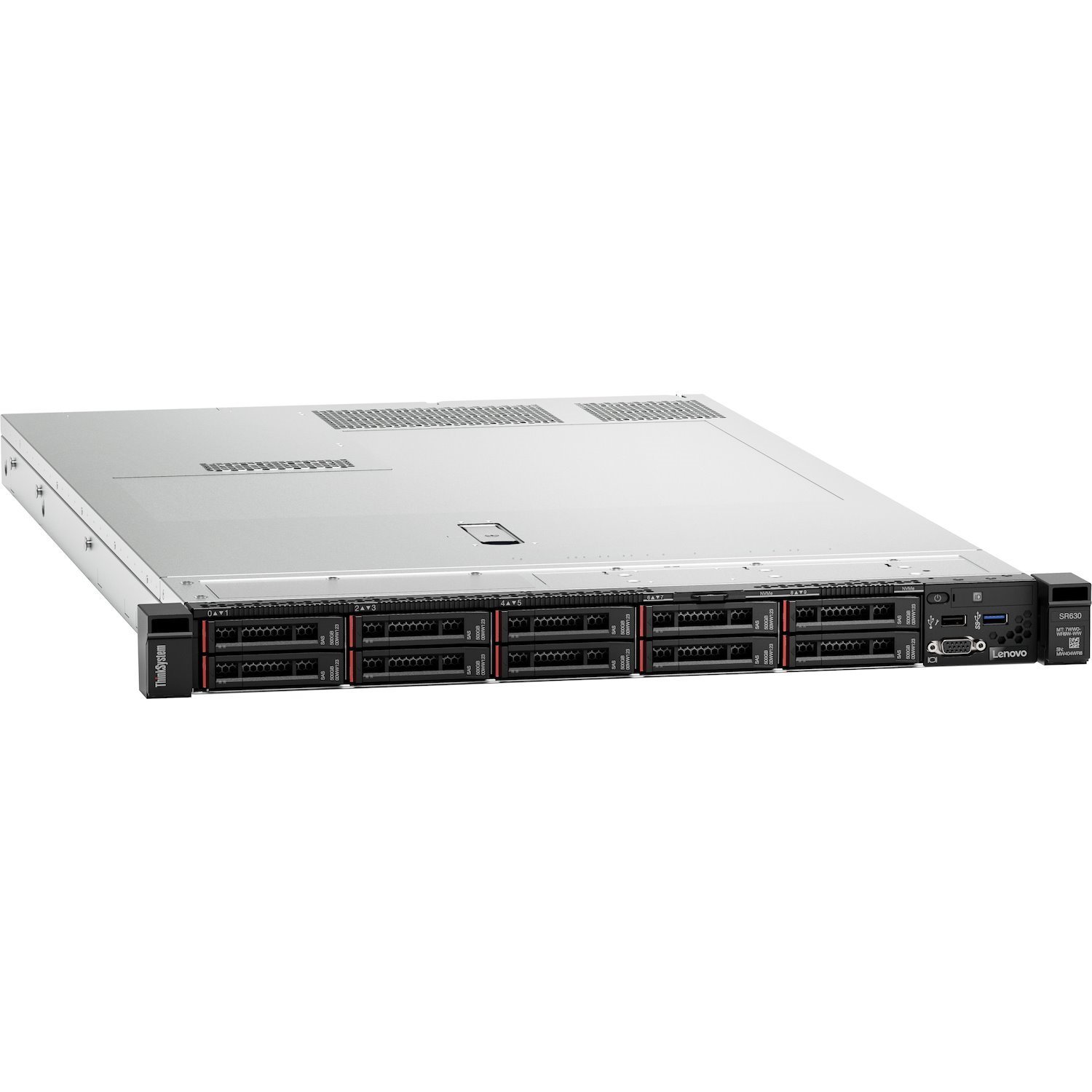 Lenovo ThinkSystem SR630 7X02A0A9EA 1U Rek Server - 1 Xeon Silver 4208 2,10 GHz - 16 GB RAM - 12Gb/s SAS, Serieel ATA/600 controller