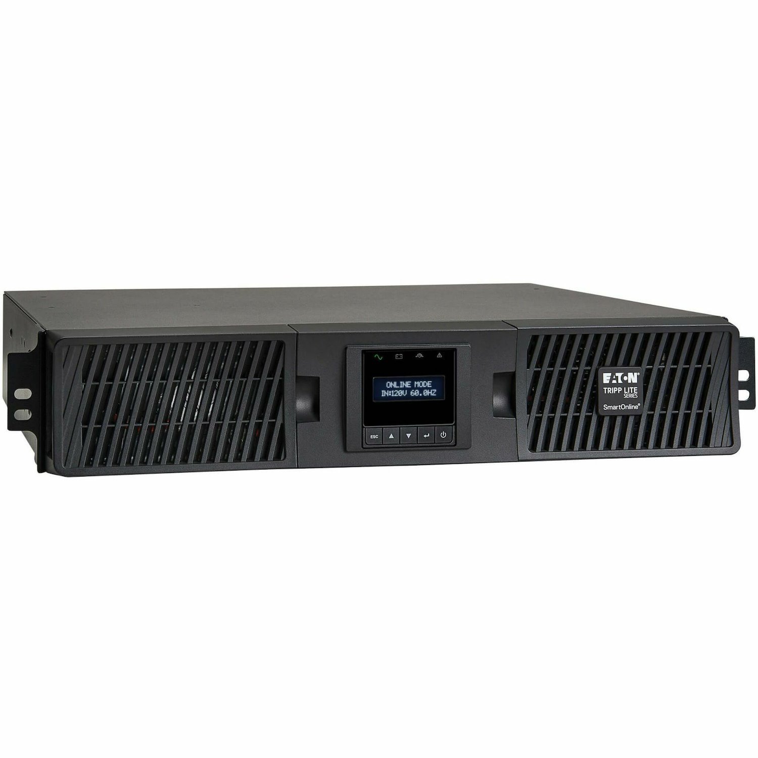 Eaton Tripp Lite Series SmartOnline 2000VA 1800W 120V Double-Conversion UPS - 7 Outlets, Extended Run, Network Card Included, LCD, USB, DB9, 2U Rack/Tower