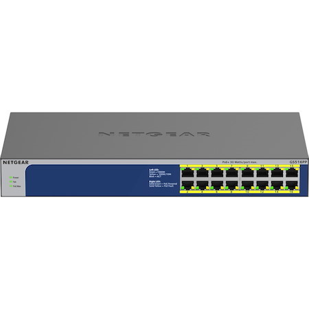Netgear GS516PP 16 Ports Ethernet Switch - Gigabit Ethernet - 1000Base-T