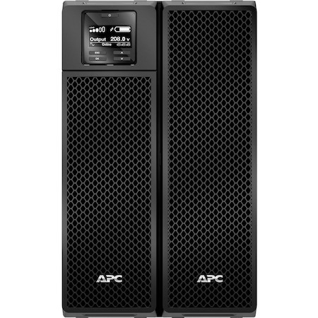 APC Smart-UPS On-Line, 8kVA/8kW, Tower, 208V, 6x L6-30R NEMA outlets, Network Card+SmartSlot, Extended runtime, W/O rail kit