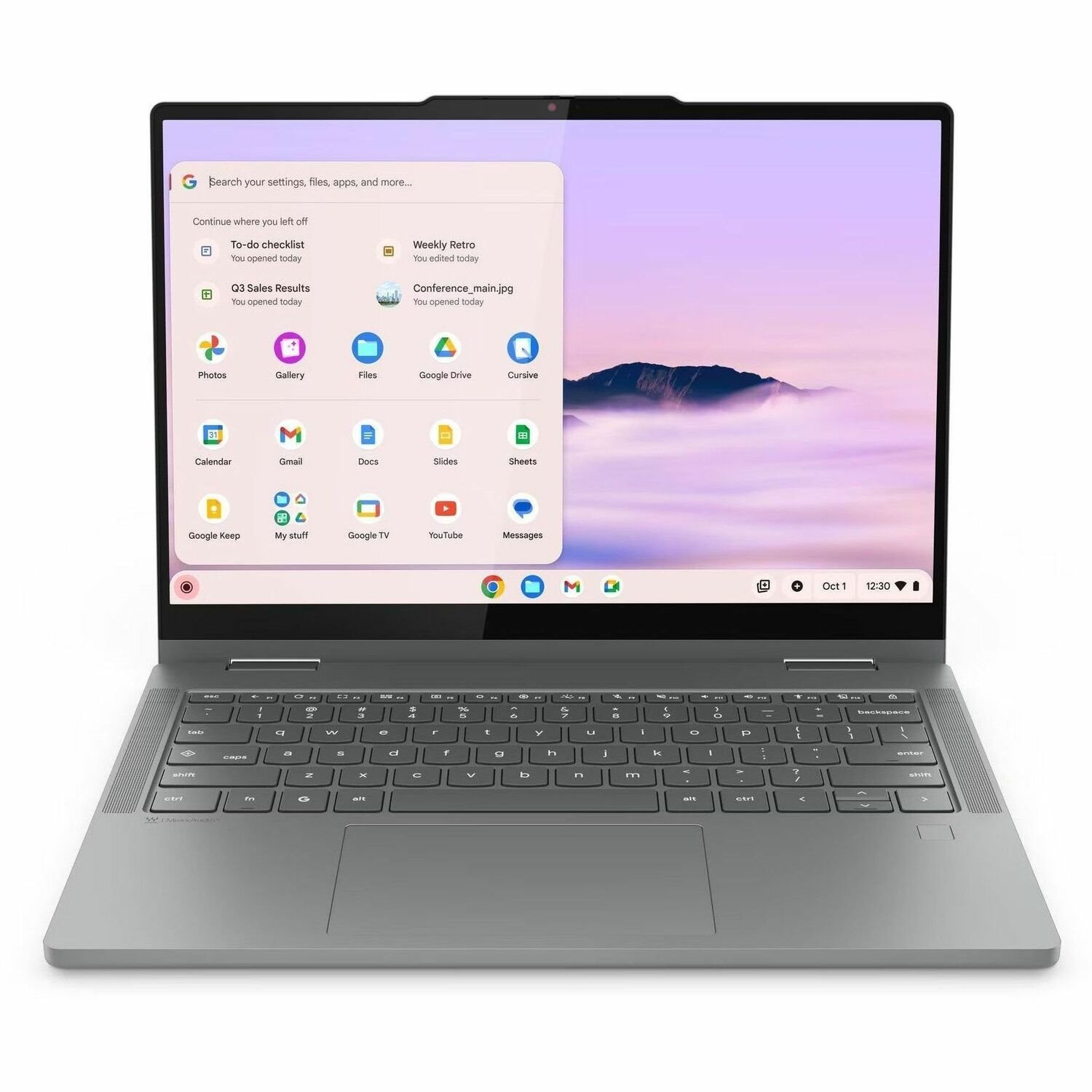 Lenovo Chromebook Plus 14IRU10 83LL0002MH 35,6 cm (14") Touchscreen Converteerbaar 2-in-1 Chromebook - WUXGA - 60 Hz - Intel Core 5 1e generatie 120U - 8 GB - 128 GB Flash-geheugen - Grijs