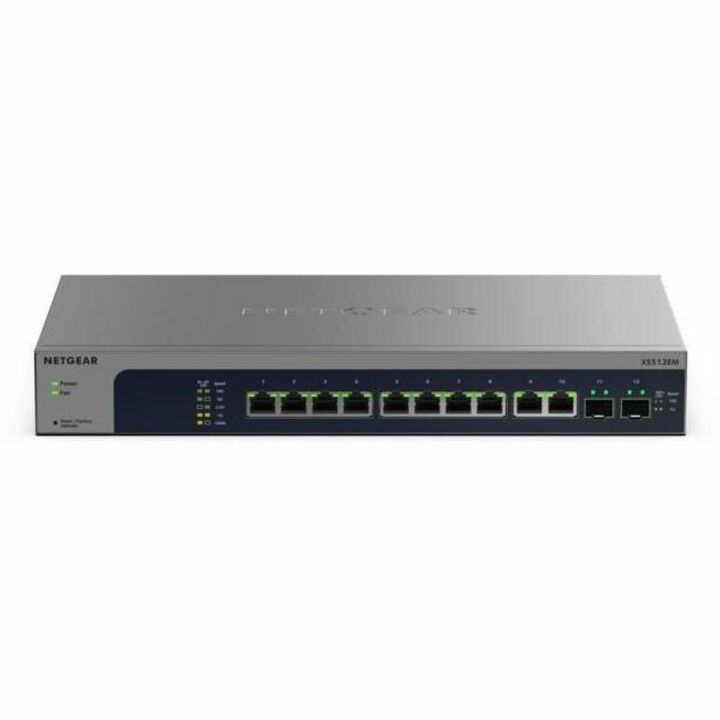 Netgear Business XS512EMv2 10 Ports Manageable Ethernet Switch - Gigabit Ethernet, 2.5 Gigabit Ethernet, 5 Gigabit Ethernet, 10 Gigabit Ethernet - 100/1000Base-T, 2.5GBase-T, 5GBase-T, 10GBase-T, 10GBase-X