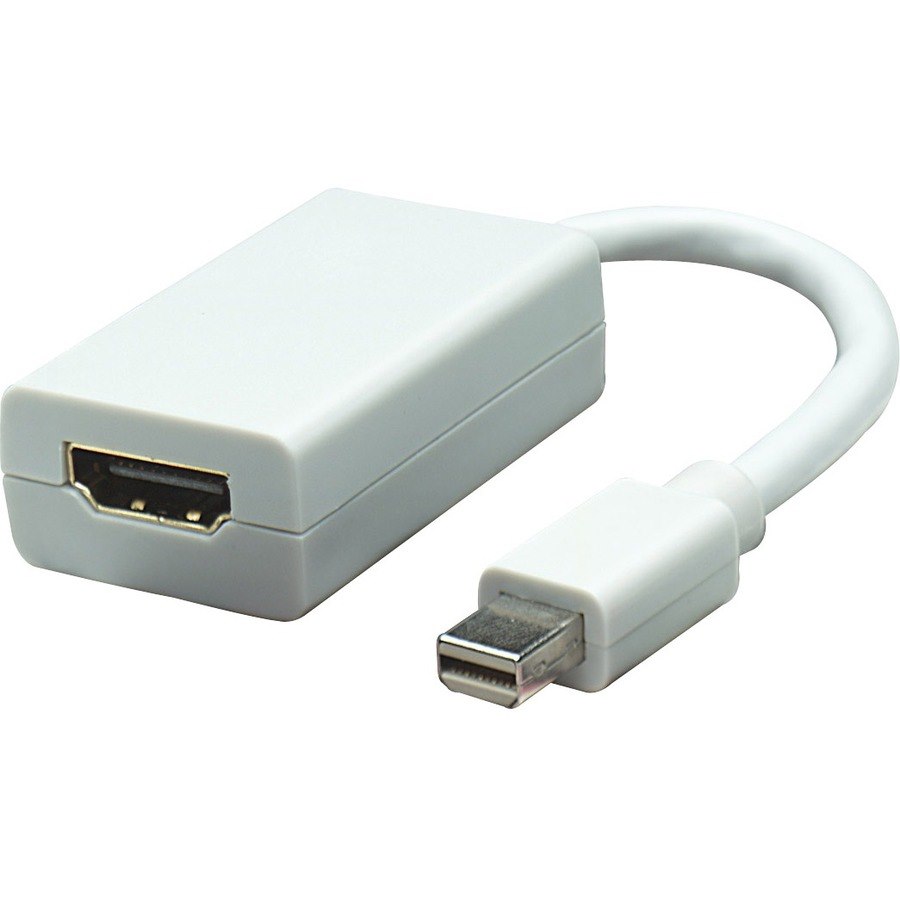 Manhattan Mini DisplayPort 1.1 to HDMI Adapter Cable, 1080p@60Hz, 17cm, Male to Female, White, Lifetime Warranty, Polybag