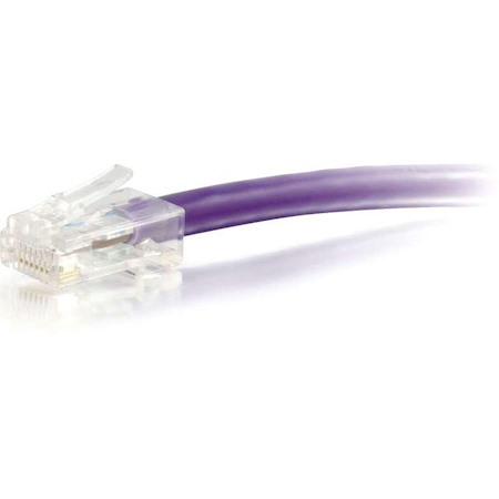 C2G 1ft Cat6 Non-Booted Unshielded (UTP) Ethernet Cable - Cat6 Network Patch Cable - PoE - Purple
