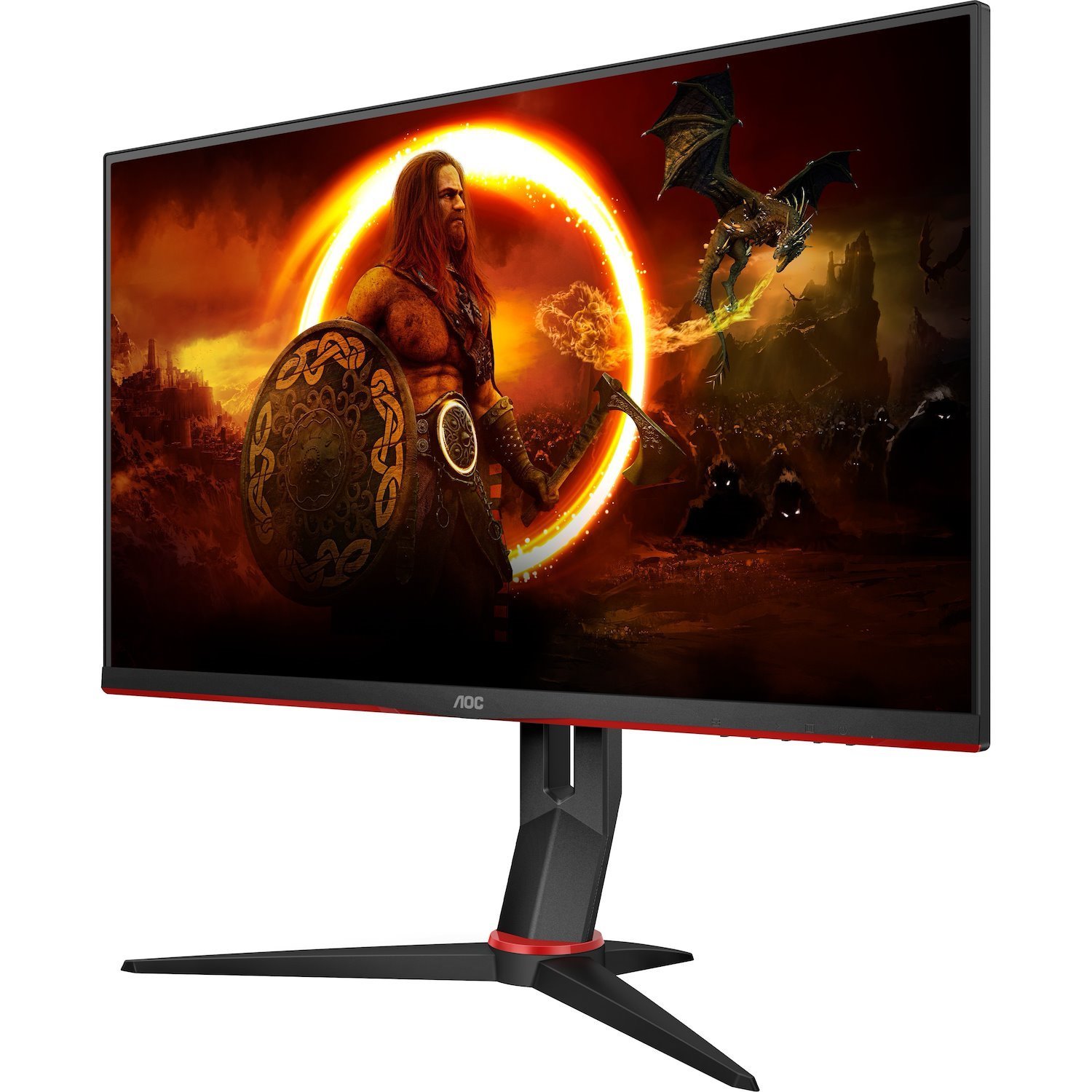 AOC AGON Q27G2S/EU 27" Class WQHD Gaming LCD Monitor - 16:9 - Matte Black, Red