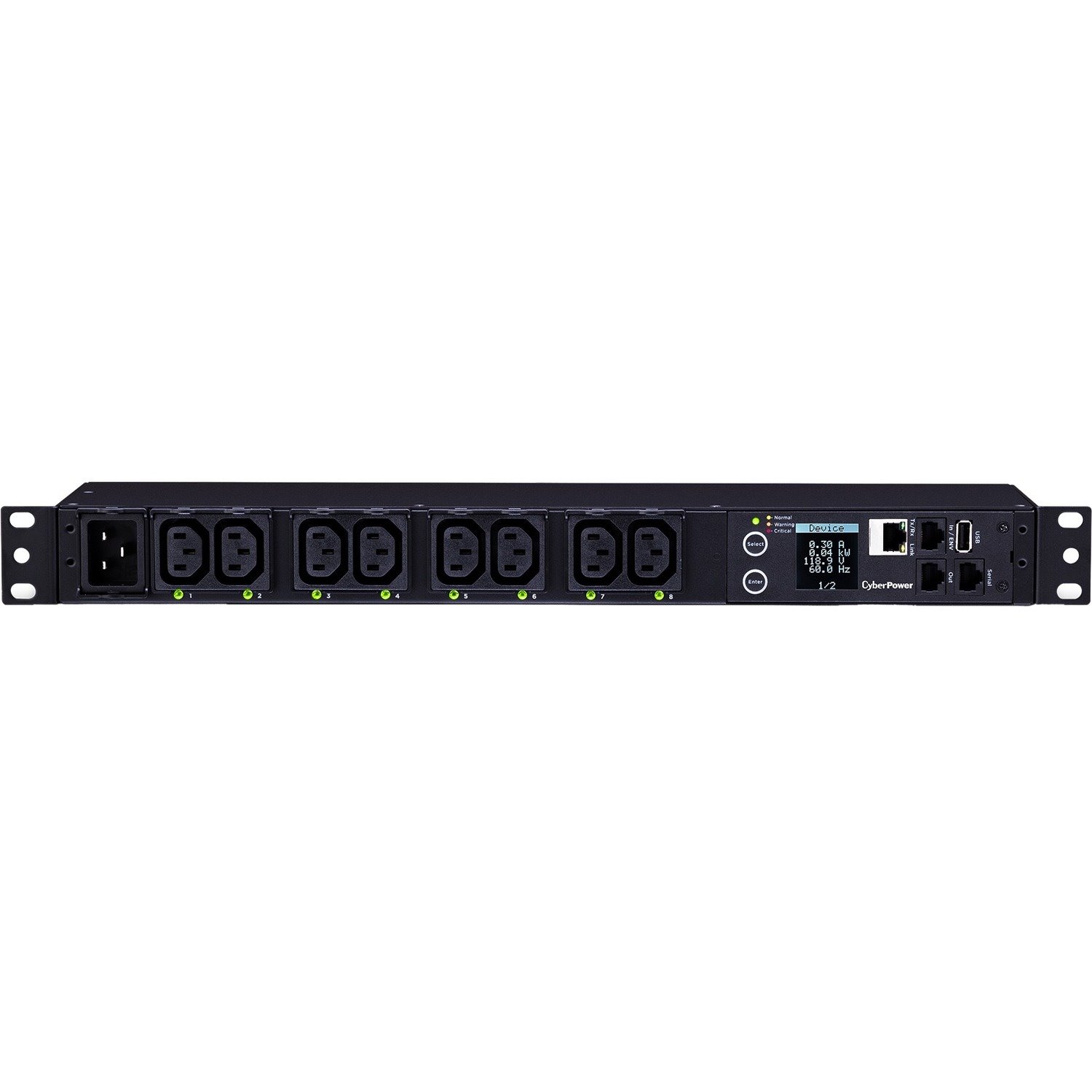 CyberPower PDU81006 100 - 120 VAC 20A Switched Metered-by-Outlet PDU