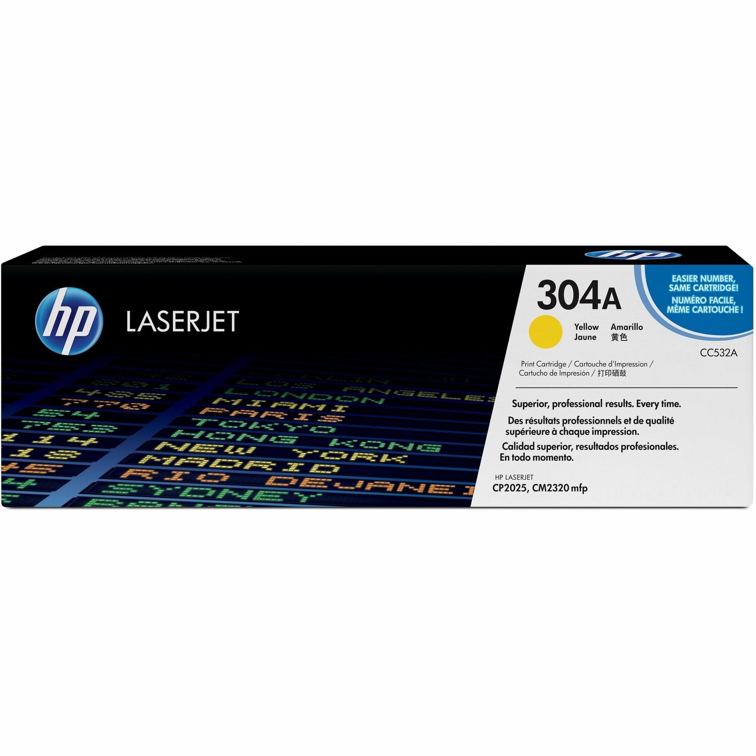 HP 304A (CC532A) Standard Kapazität Laserdruck Tonerkartusche - Gelb - Original - Einzelpackung - 1 Each
