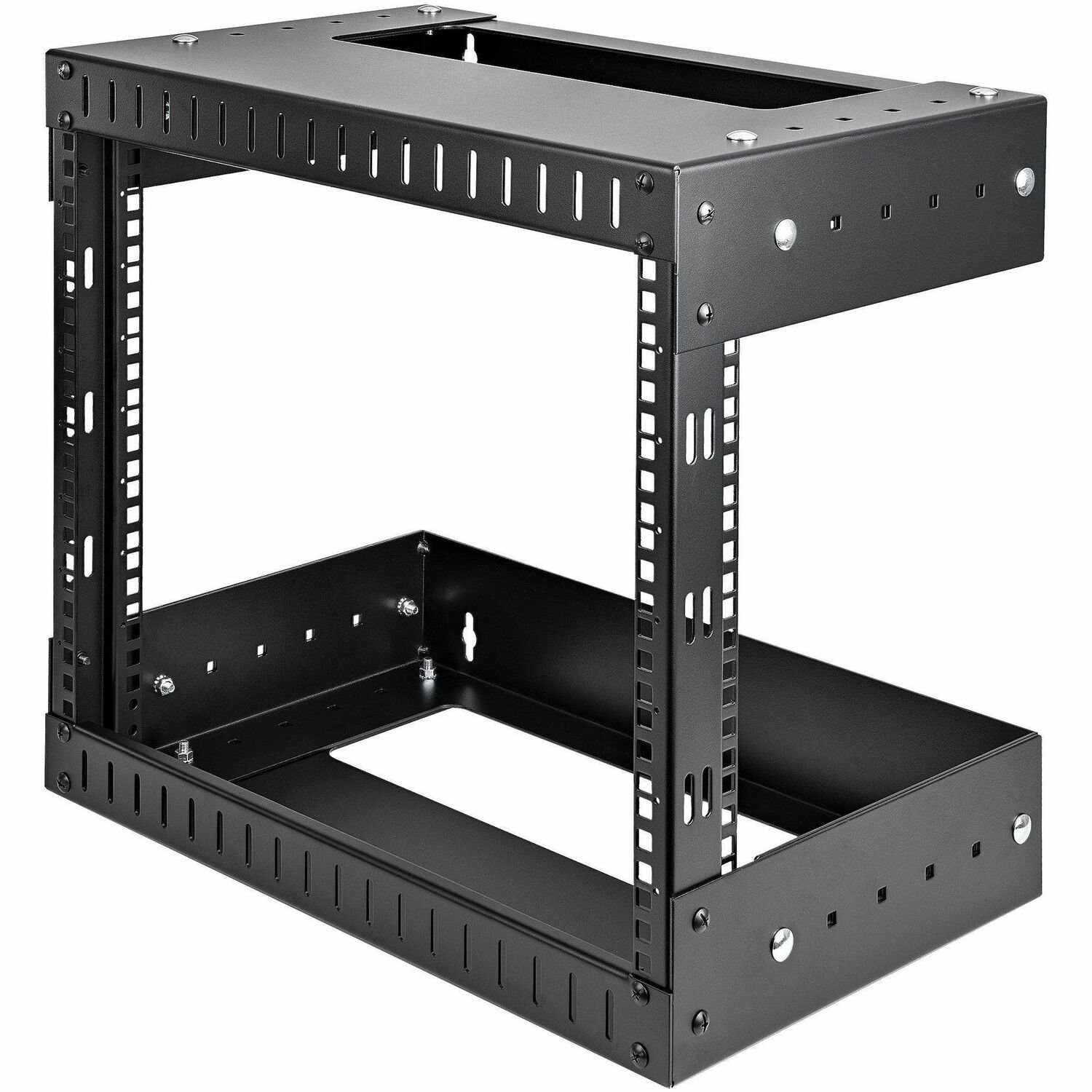 StarTech.com 2 Post 8U Heavy-Duty Wandmonteerbare Server Rack, 19" Open Frame Netwerk Rack, Verstelbare Diepte, Wandmonteerbare Data Rack