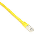 Black Box CAT6 250-MHz Stranded Patch Cable Slim Molded Boot - S/FTP, CM PVC, Yellow, 20FT