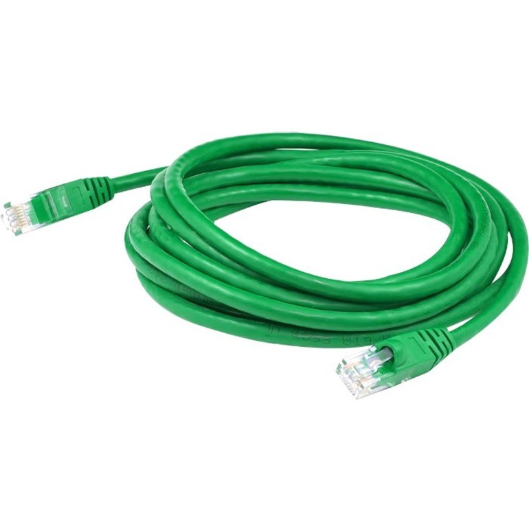 AddOn 8ft Green CAT 6 Shielded PVC Ethernet Cable Snagless Easy Clear Boot RJ-45 M/M