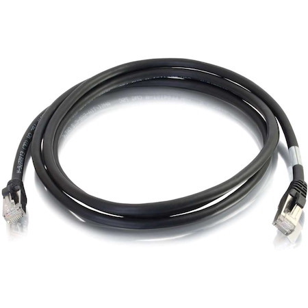 C2G-12ft Cat6 Snagless Shielded (STP) Network Patch Cable - Black